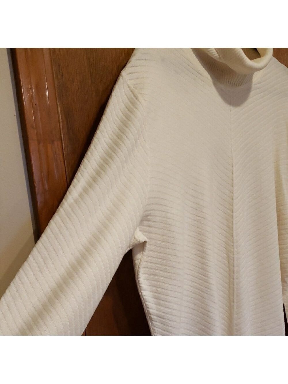 INC International Concepts Woman's Ivory Turtleneck Sweater - Picture 5 of 9
